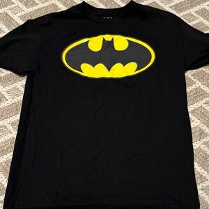 Batman Black Tee with Iconic Yellow Logo
